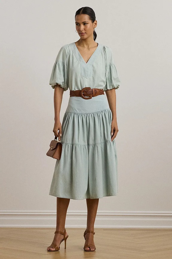 Ρούχα Βαμβακερή μπλούζα Lauren Ralph Lauren 200971260 μπλε