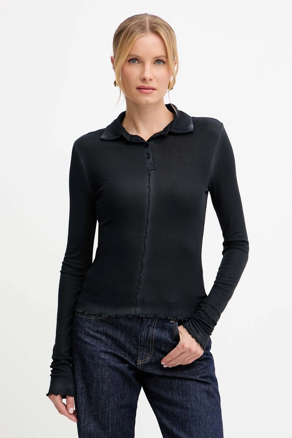 Μπλουζάκι Patrizia Pepe slim μαύρο 8M1723.J327