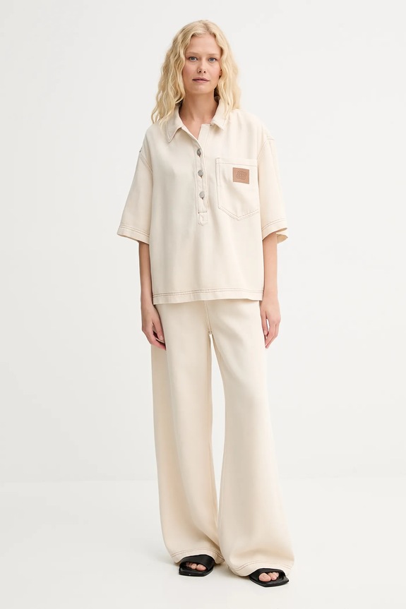 MUNTHE bluză subțire de blugi PHOR 252102025206 bej AW25
