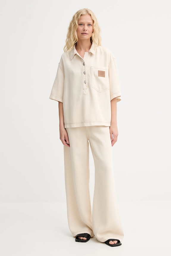 MUNTHE bluză subțire de blugi PHOR 252102025206 bej AW25