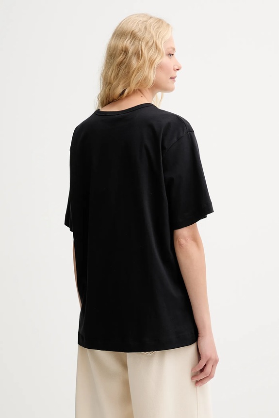 Îmbrăcăminte MUNTHE tricou din bumbac PRIZE 252110325260 negru