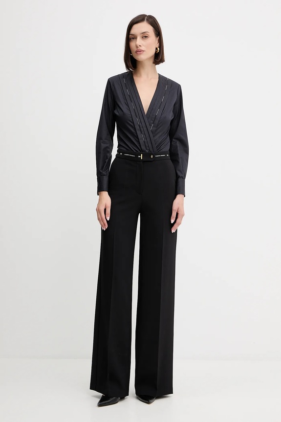 Βαμβακερό κορμάκι Elisabetta Franchi CB00256E2 σκούρο μπλε AW25