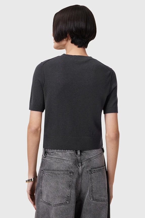 Ρούχα Μάλλινο μπλουζάκι AllSaints ELSIE W068KC μαύρο