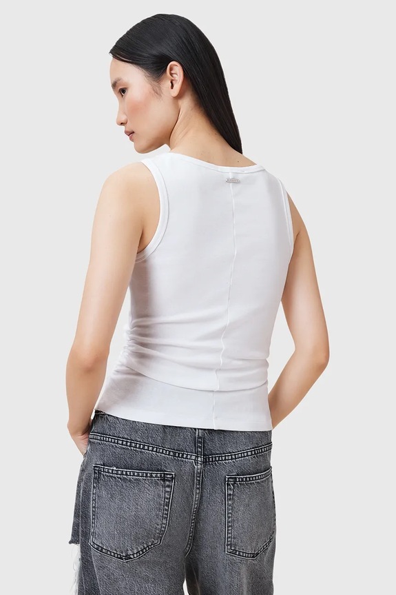 AllSaints τοπ γυναικείο βαμβακερό με ελαστάν KATARINA λευκό W192JC