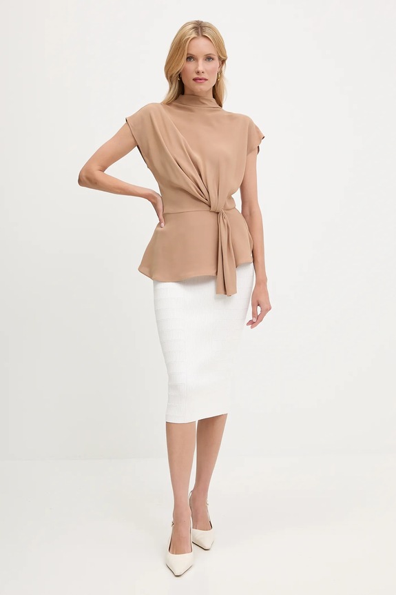 Karl Lagerfeld bluză A3W11017 bej AW25