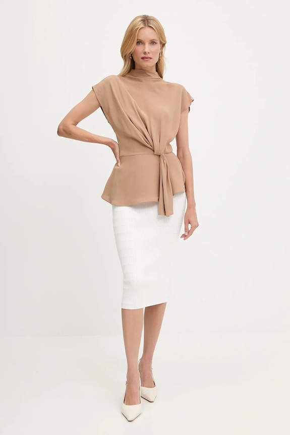 Karl Lagerfeld bluză A3W11017 bej AW25