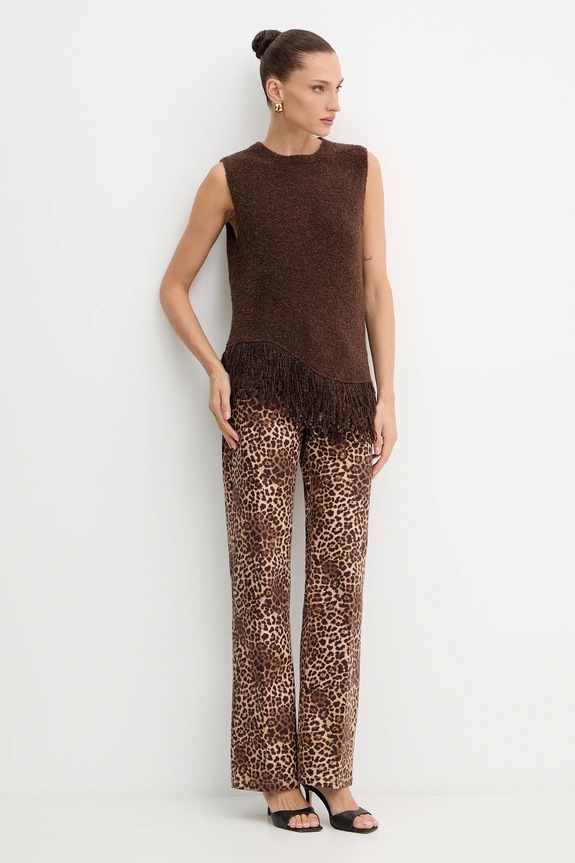 Simona Corsellini mellény gyapjúkeverék A25CPTOO0101 barna AW25