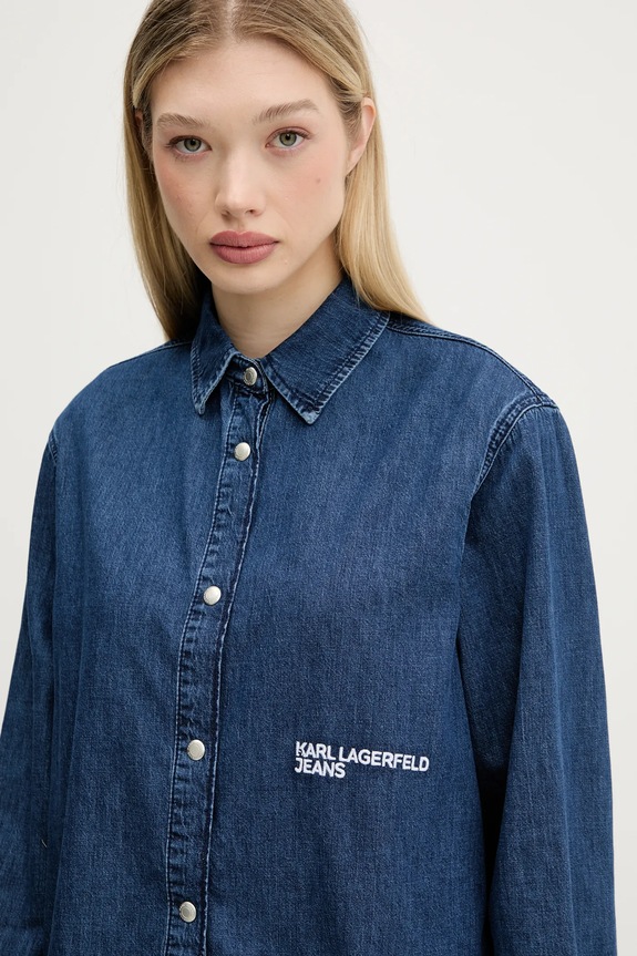 Karl Lagerfeld Jeans camicia di jeans blu navy A3W11002