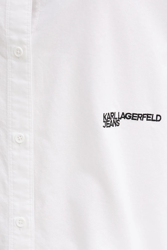 Βαμβακερό πουκάμισο Karl Lagerfeld Jeans A3W11010 λευκό