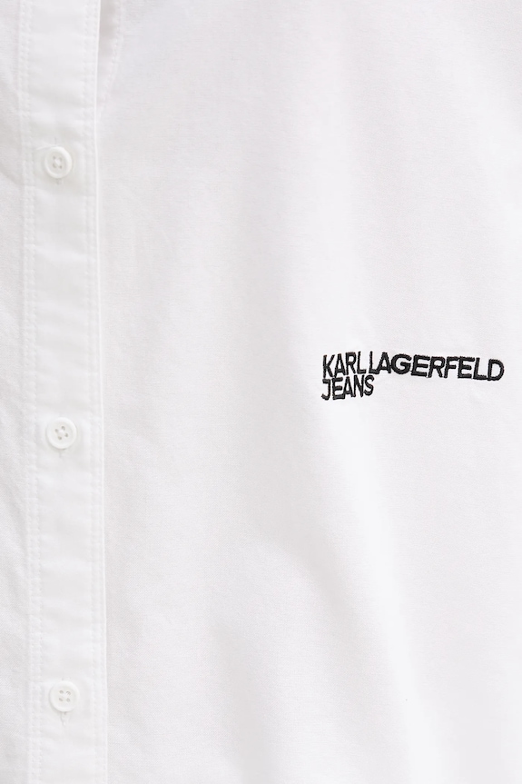 Βαμβακερό πουκάμισο Karl Lagerfeld Jeans A3W11010 λευκό