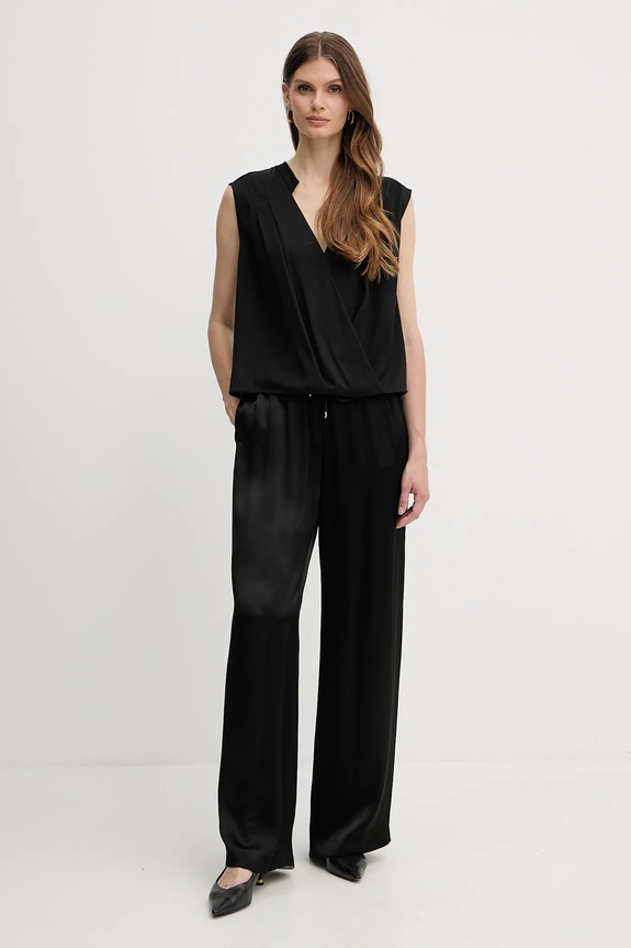 Hodvábna blúzka BOSS Basina 50548238 čierna AW25