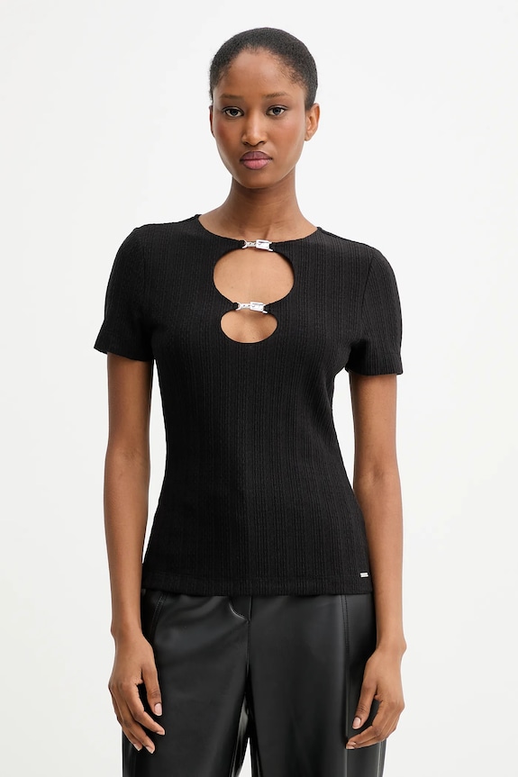 Guess tricou VALERIA uni negru W5YP09.KCXS1