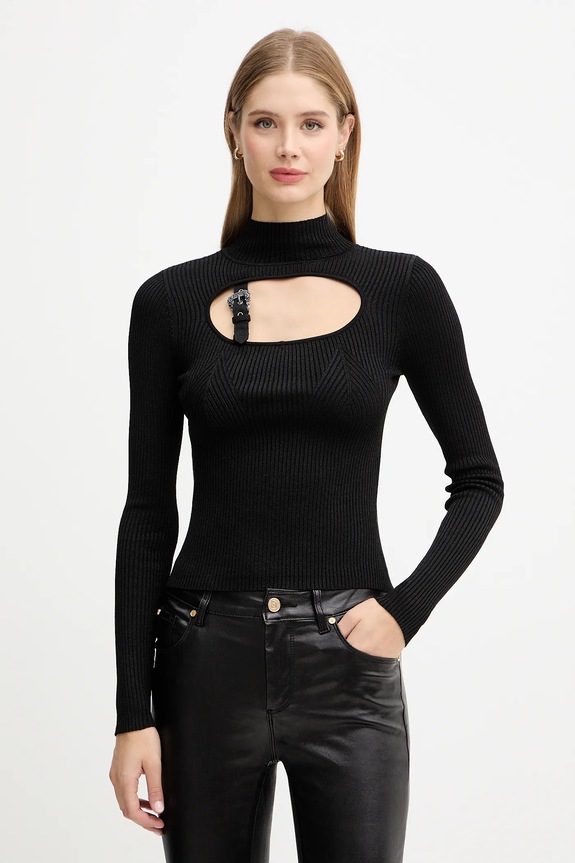 Versace Jeans Couture pulover subtiri negru 79HAFM16.CMH23