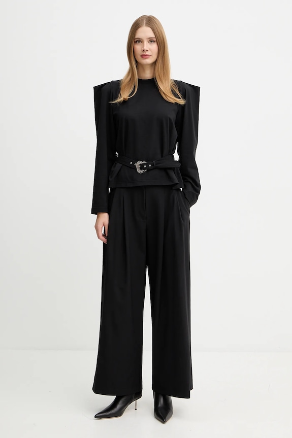 Tričko s dlhým rukávom Versace Jeans Couture 79HAH600.J0089 čierna AW25