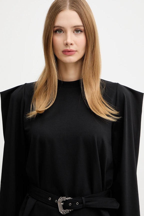 Tričko s dlhým rukávom Versace Jeans Couture čierna 79HAH600.J0089