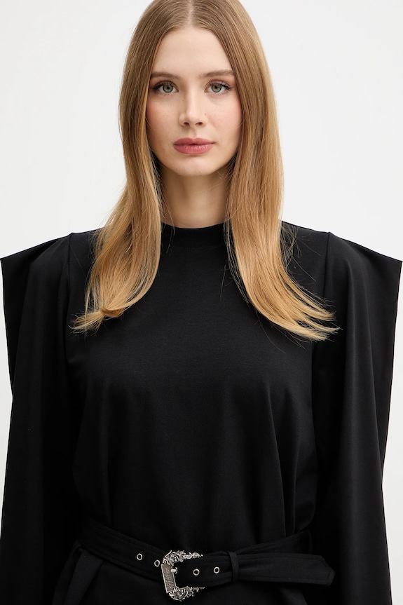 Tričko s dlhým rukávom Versace Jeans Couture čierna 79HAH600.J0089