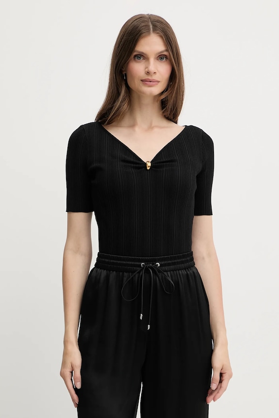 Marciano by Guess bluzka KATHLEEN z elastanem czarny 5YGR02.5875Z