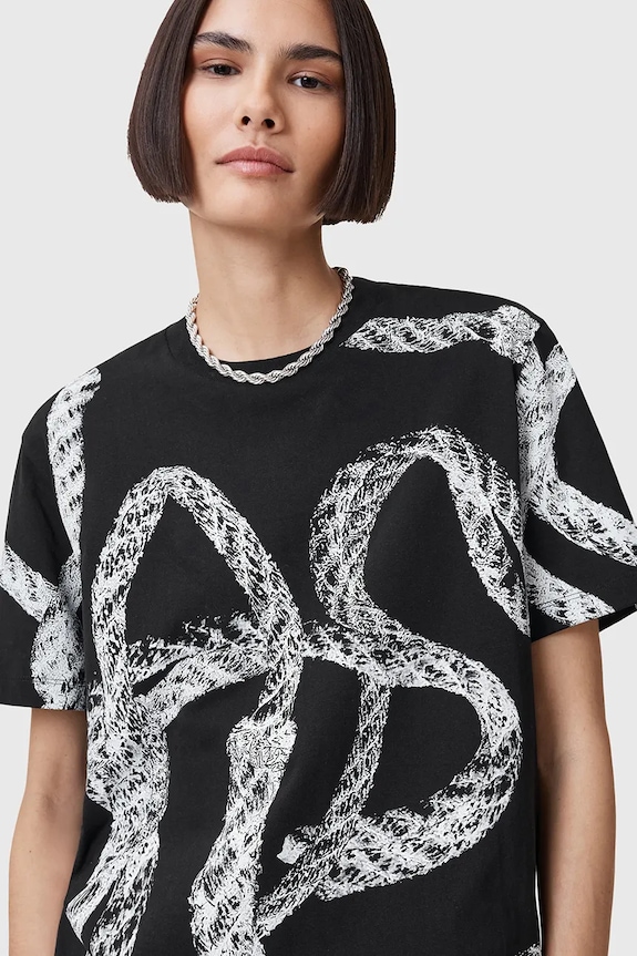 AllSaints t-shirt bawełniany HALYARD W153JC czarny AW25