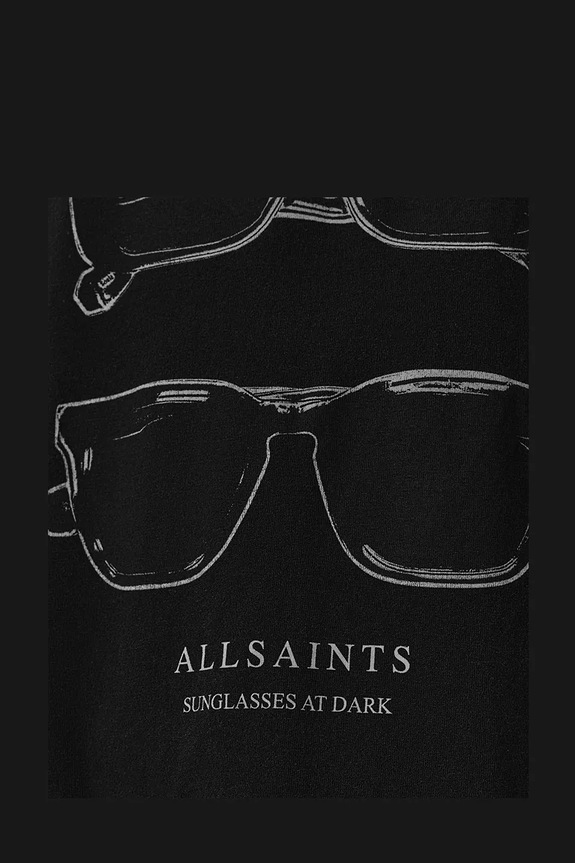 Ρούχα Βαμβακερό τοπ AllSaints SUNNIES W163JC μαύρο