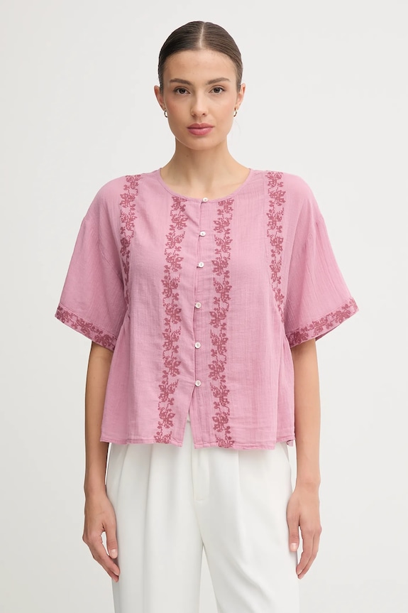 Bombažna srajca Hoss Intropia Casual roza 5872095