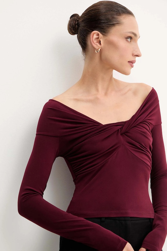 Blúzka Patrizia Pepe burgundské 2M4477.J333