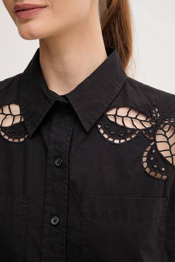 Dkny koszula bawełniana P5DM0B45 czarny