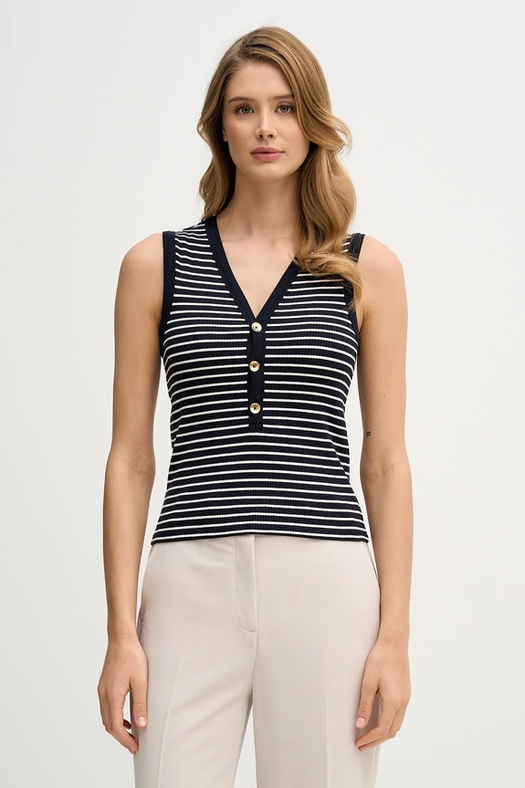 Sisley top wzorzyste granatowy 3WCZLH011