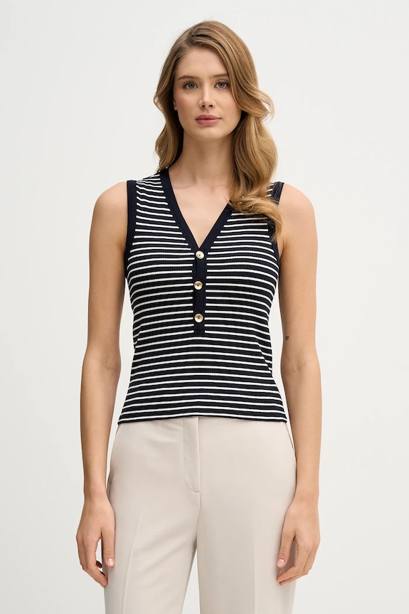 Sisley top wzorzyste granatowy 3WCZLH011