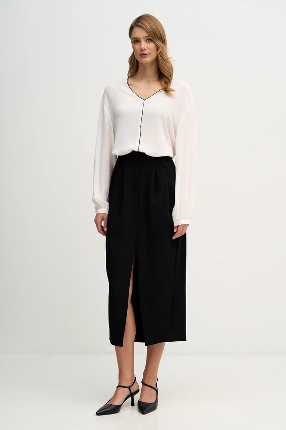 Blúzka Sisley 5IDTLQ09H béžová AW25