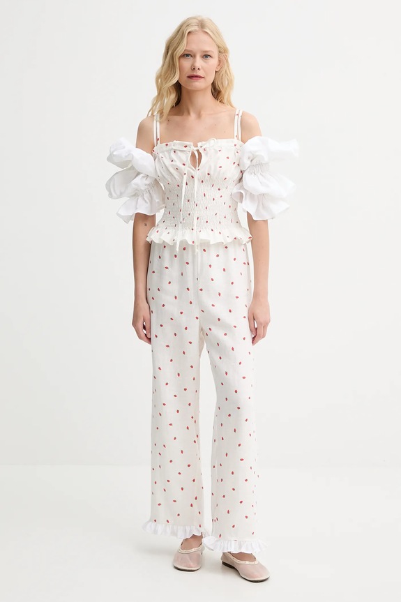 Льняная блузка The Sleeper ALTP01C093N бежевый AW25