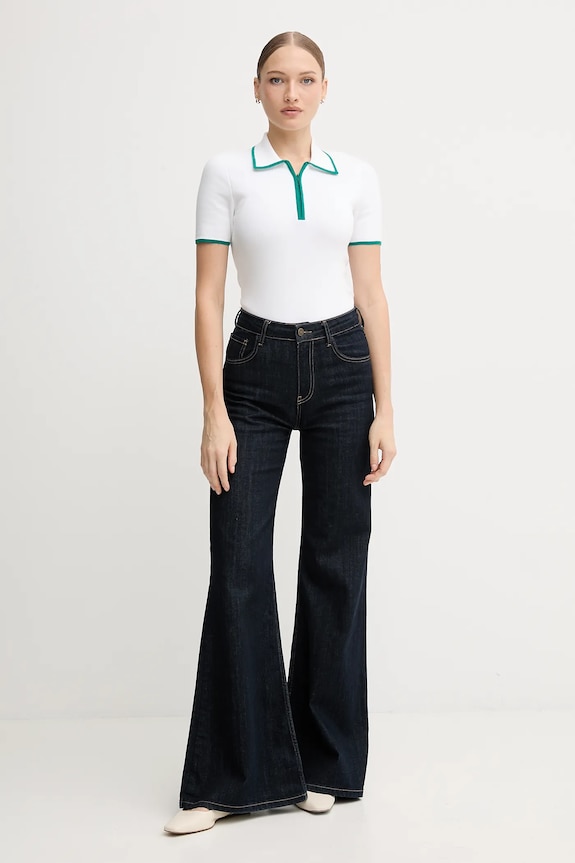 Calvin Klein Jeans tricou polo LV044D304G alb AW25