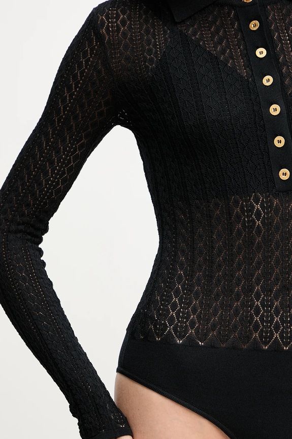 Elisabetta Franchi body czarny BK66T51E3