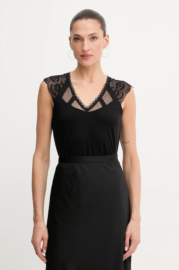 Morgan top semplice nero DEMYL