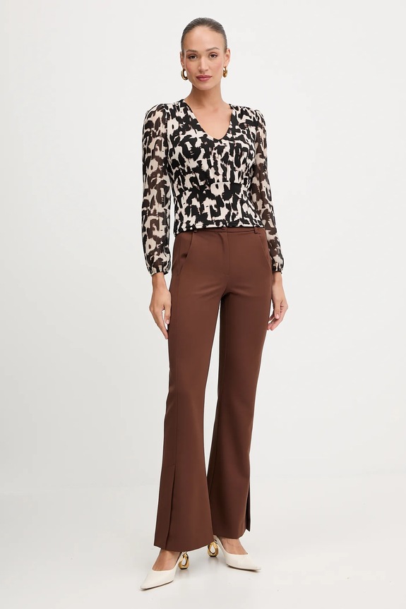 Μπλουζάκι Morgan TRITA καφέ AW25
