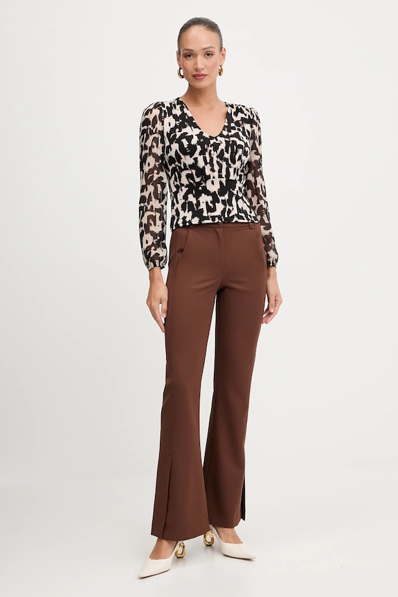 Μπλουζάκι Morgan TRITA καφέ AW25