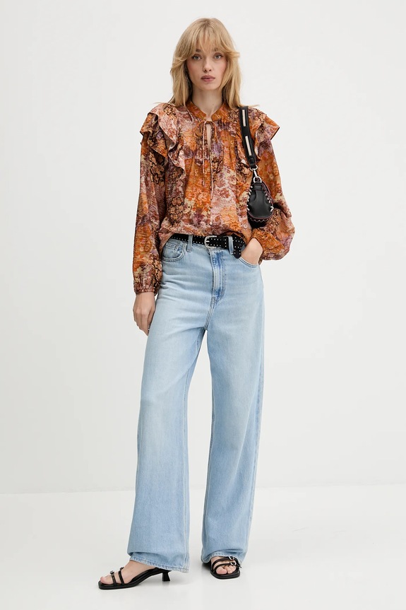 Košeľa Desigual ROMANTICA 25WWBW08 oranžová AW25
