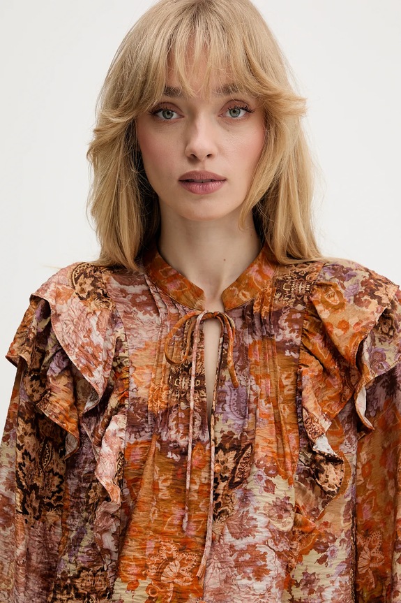Košeľa Desigual ROMANTICA oranžová 25WWBW08