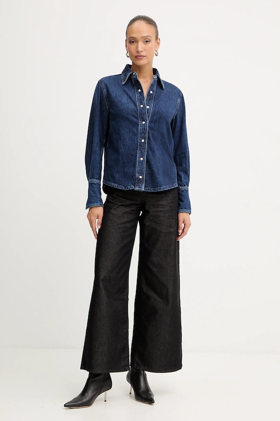 Rifľová košeľa BOSS Orange C_SHIRT LS 50553905 modrá AW25
