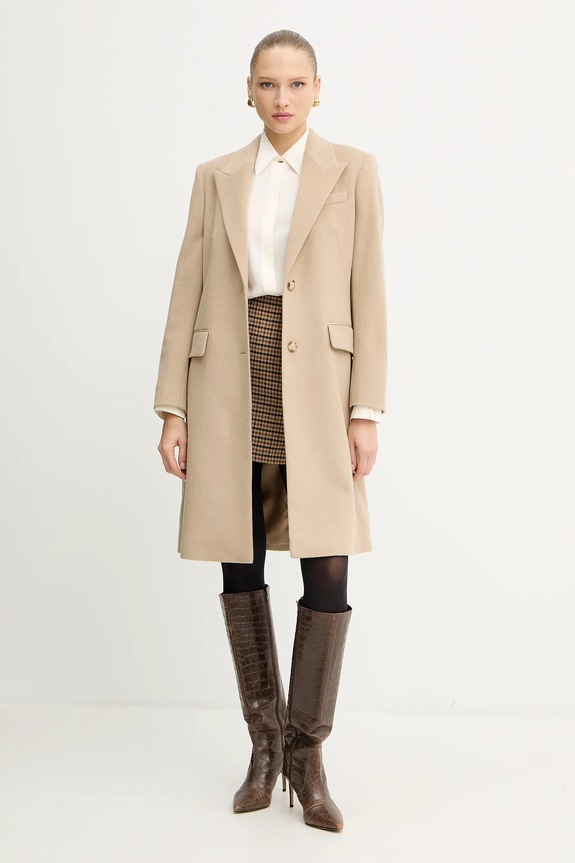 Hodvábna košeľa BOSS BinaliaTI_Friday 50551961 béžová AW25