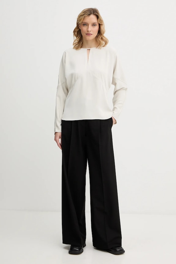 Blúzka Calvin Klein LV044D176G béžová AW25