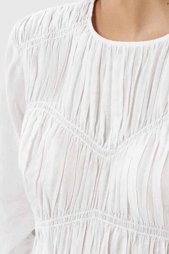 Îmbrăcăminte AllSaints bluză MELANI W020PD alb