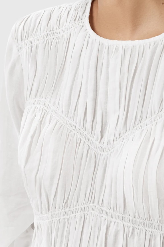 Îmbrăcăminte AllSaints bluză MELANI W020PD alb