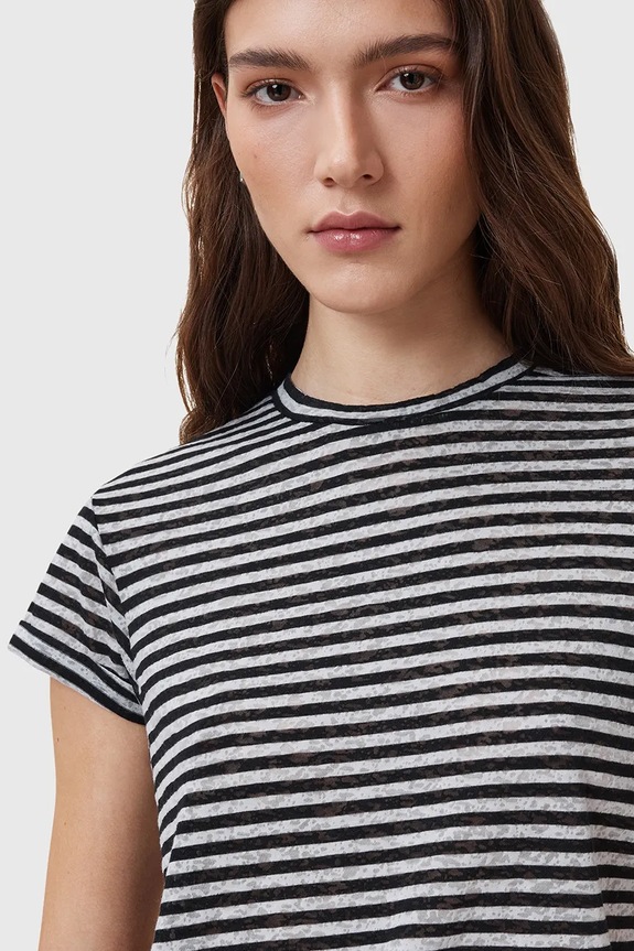 AllSaints pamut póló ANNA W007JY fekete AW25
