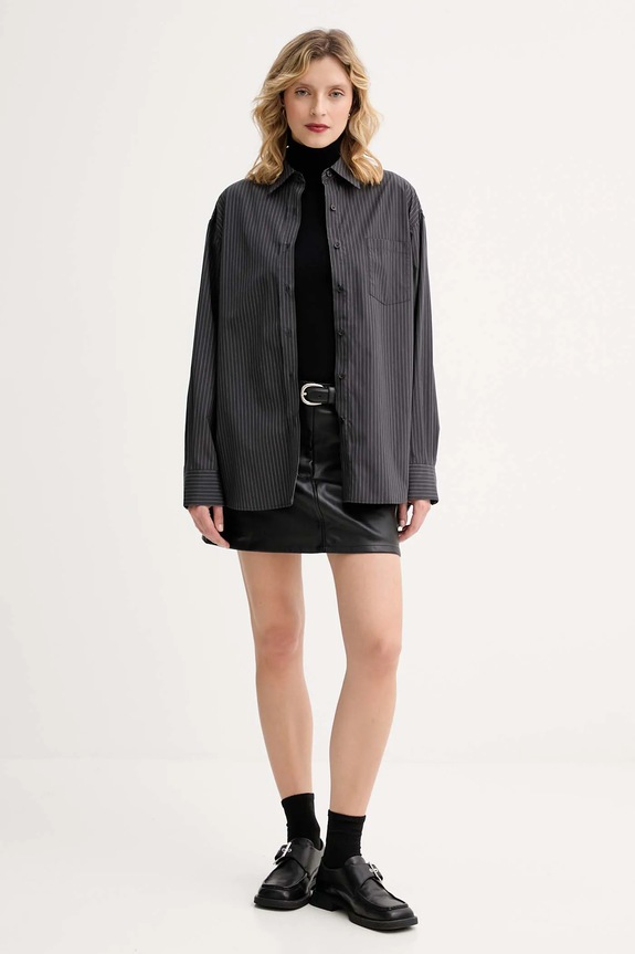 Bavlnená košeľa Filippa K 31822.FK sivá AW25