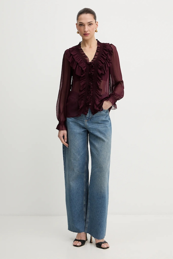 Morgan bluză CATHY burgundia SS26