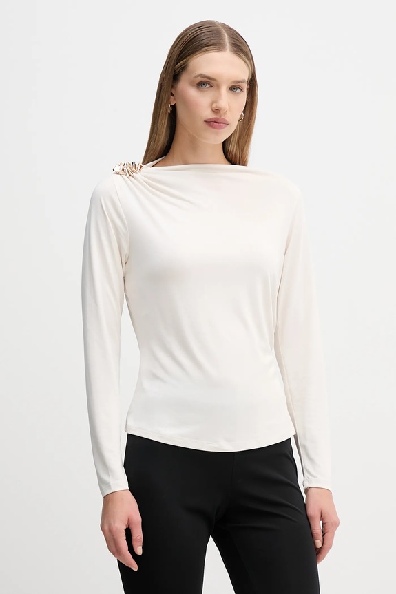 Majica z dolgimi rokavi Pedro del Hierro Drugo bež 8622514