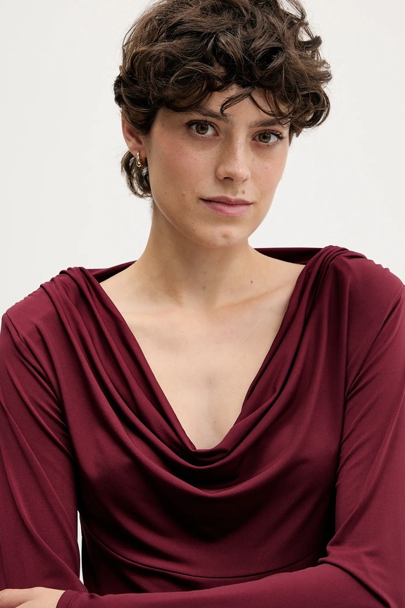 Μπλουζάκι Pedro del Hierro μπορντό 8622505