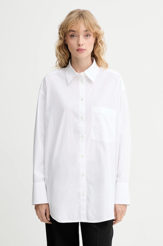 Marc O'Polo camicia tessuto elasticizzato bianco 508113442221