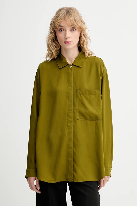 Marc O'Polo cămașă lung verde 509152542109