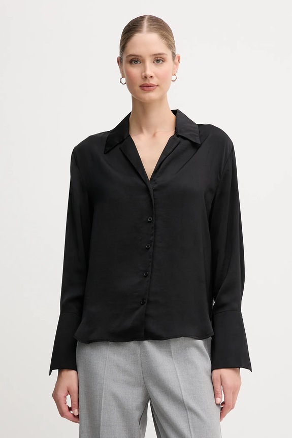 Košile Dkny hladký černá DJ5W2125